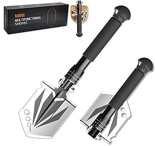 YANTOO Mini Multipurpose Hand Shovel for Gardening, Small Size and Lightweight Fishing Shovel with Carrying Bag, Folding Spade for Gardening, Planting, Beaching, Outdoor, Camping, Hiking