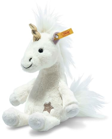 Steiff 067655 Unica Schlenker Einhorn - 20 cm - Kuscheltier - Weiss, Whisper White