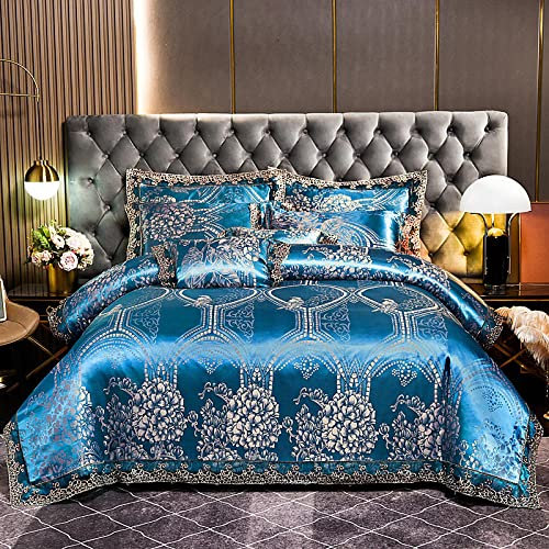 MAHPKYZ BettwäSche 200x200 Satin,SeidenbettwäSche Set 3 Teilig,Geschenke FüR Frauen,KissenbezüGe – Wende-BettwäSche-Set Aus GebüRstetem StüCk, Seersucker-Kasten, Gestreift, Geometrisch, Pflegeleicht