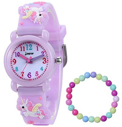 MUXIJIA Kinder Uhren für Mädchen ab 3-10 Jahre, Analog Quarz Armbanduhr Cute 3D Cartoon Kinderuhr Silikon Armband Mädchenuhr