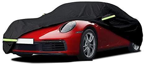 Bâche Voiture Étanche Respirante Compatible avec 911 1998-2022, 4 Couches Housse de Protection Voiture Extérieur Contre Pluie Soleil Poussière avec Zip et Sangle Coupe-Vent