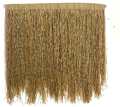 Strohdach Matten PE/PVC Nachhaltiges Naturmaterial Feuerfest Wetterfest Regendicht und Langlebig für Bar Pavillon Garten Deko 47×50cm Ordinary Palm (24pcs)