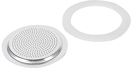 Joint d'étanchéité pour cafetière + filtre de rechange en silicone de qualité alimentaire, pour café, expresso, moka - 6 tasses + tamis