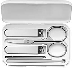 Set de Manicura Pedicura Conjunto de colecciones de uñas de 5 piezas Conjunto de uñas portátiles Cuidado personal Pedicura Set de pedicura Set de belleza de acero inoxidable con caja de moda portátil