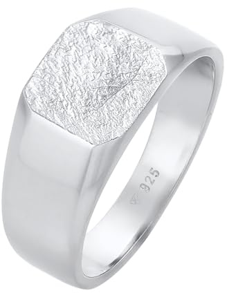 Kuzzoi Chevalière pour homme en argent sterling 925 mat Bague masculine en argent massif classique (11 mm) pour hommes de taille 60 – 66, 58, Papier