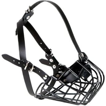 L&J Pets UK Metallmaulkorb für Englische Bulldoggen, Alt Englische Bulldoggen und ähnliche Hunde – Sicher, bequem und verstellbar (B4, Schwarz,Schwarz)