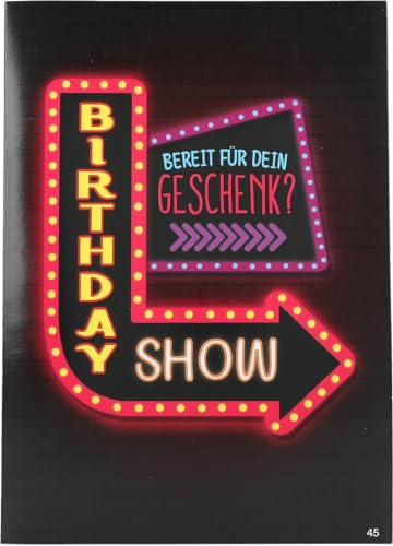 Depesche 0011673-045 - Glückwunsch-Karte zum Geburtstag (neutral), ausgefallene Geburtstagskarte mit Musik, Spruch und beweglichen Elementen, inkl. Umschlag, 14,8 x 21 cm