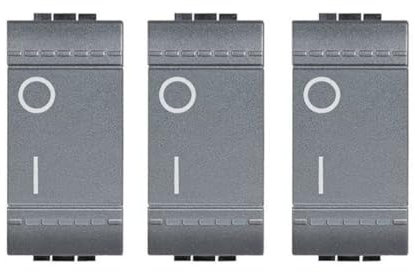 Bticino Interruttore Bipolare Living Light Grigio Antracite 2P 16A Modello L4002N