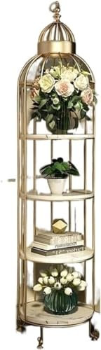 pflanzenständer, blumenstand, blumenstander Blumenregal pflanzenhocker pflanzentopf blumentopf hoch indoor holz seule Garten Blumentreppen Pflanzentreppe Ablagen deko gold metall weiß schwar