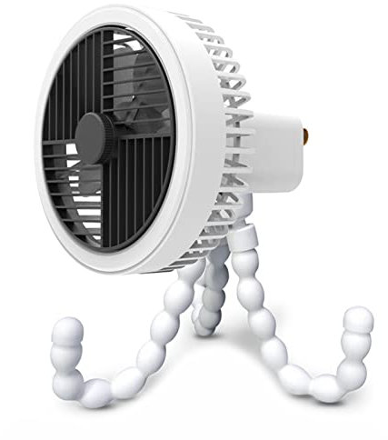 Ventilateur USB portable à suspendre avec trépied flexible alimenté par batterie rechargeable par USB Ventilateur de bureau 3 vitesses
