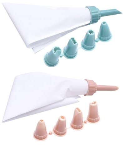 FELTECHELECTR 2sets Reusable Cake Decorating Piping Bags Anti- Pastry Bags for Precision Icing and Baking Tools Versatile for Cakes and Random Colors