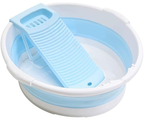 Wäschewanne Waschbecken Waschbrett für Wäschewanne Wäschewanne Waschbrett für Wäsche Tragbares faltbares Becken Geschirrwannen für Küchenspüle Waschkorb PP (50x50x17.5cm)