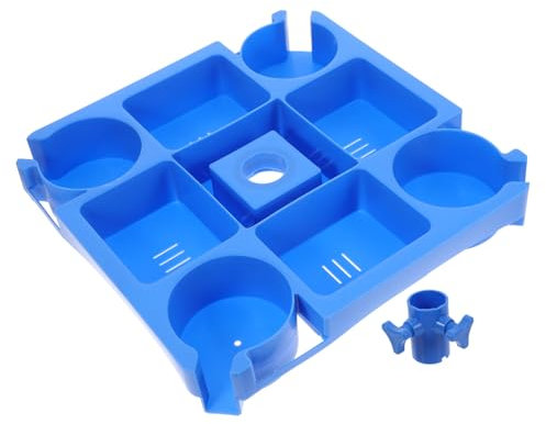 YARNOW 1 Juego Portavasos para Silla De Playa Equipo De Sombrilla De Playa Bandeja De Paraguas Aire Portavasos De Arena De Playa Bandeja De Mesa con Sombrilla Blue Reutilizable