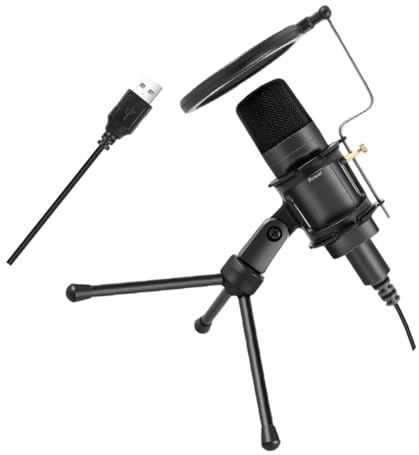 OSALADI USB-kondensatormikrofon Für Pc Computer Gaming-mikrofon Mit Rauschunterdrückung Konferenzmikrofon Mit Dreieckshalterung Für Live-übertragungen Und Sprachausgabe