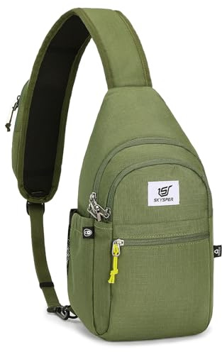 SKYSPER Brusttasche Herren mit RFID & Diebstahlschutz | Für Herren & Damen, Sling Bag, Schultertasche, Umhängetasche, ideal zum Reisen & Wandern