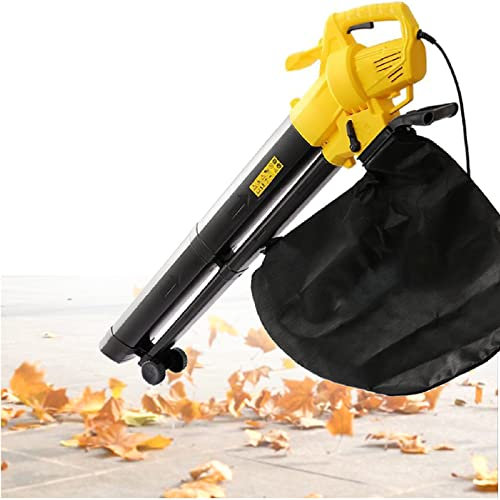 Máquina sopladora y aspiradora de Hojas, trituradora de Hojas doméstica con soplador de Alta Potencia Integrado, soplador y Aspirador de Hojas eléctrico para jardín, 30 m