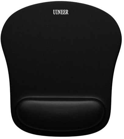 iTopschy Ergonomisches Mauspad mit gelgepufftem Wrist Rest, 2,3 cm Handgelenksstütze, rutschfeste PU-Unterseite – für Büro, Gaming & Zuhause