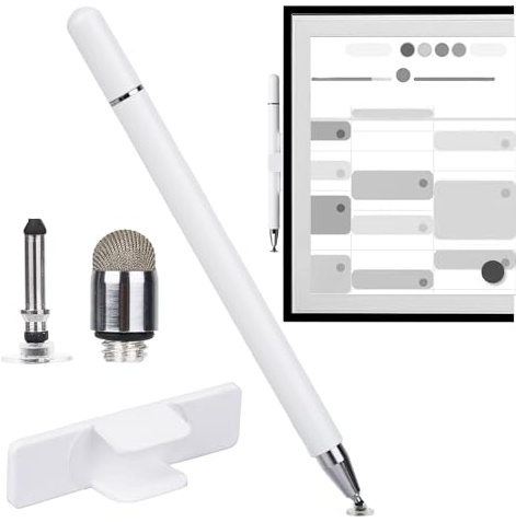 Sinbana Stylet pour Skylight Calendrier 15 Pouces avec 2 Pointes de Rechange et 2 Supports, Précision Stylet pour Écran Tactile Remplacement for Écrire et Dessiner
