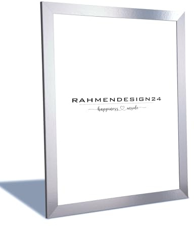 Rahmendesign24 Bilderrahmen Puzzlerahmen | Silber (Glanz) 70x100cm | Moderner Fotorahmen für Fotos, Poster, Puzzle & Urkunden | Galerierahmen Wechselrahmen Deko Wandrahmen Tischrahmen