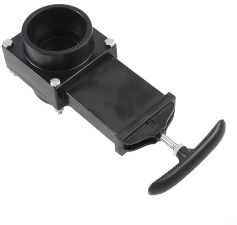 Corpo valvola di scarico per camper con maniglia, resistente valvola a saracinesca per fogna, compatibile con rimorchio per camper, sistema di acque reflue nero grigio (50 mm)