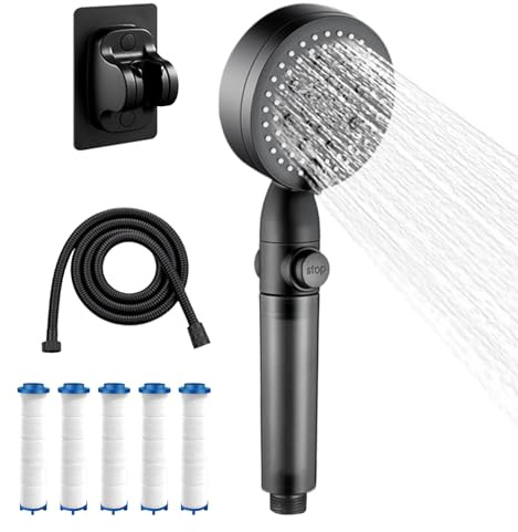 Bexdug Cabeza De Ducha Con Filtro Para Agua Dura, Filtro Para Cabezal De Ducha De Mano Libre, Grifo De Para Apartamento Camping Hotel