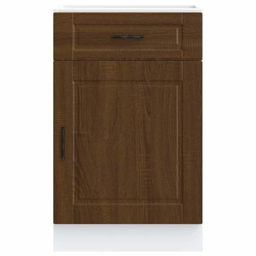 Generic Küchenunterschrank aus Holz, Freistehende Küchenschränke mit Verstellbaren Füßen, Moderner Unterschrank Zur Organisation, Geeignet für Wohnzimmer (50 x 46 x 81,5 cm)