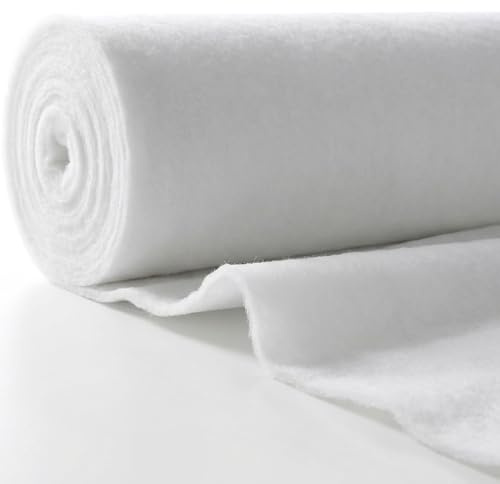 wollyflaushi Volumenvlies 1,6m² 1m×1,6m - Polstervlies 200g/m² (20mm) 160cm | Polsterwatte Zuschnitt – Füllvlies ideal für Polstern, Quilten, Nähen & Basteln - Diolenwatte Waschbar Vlieswatte