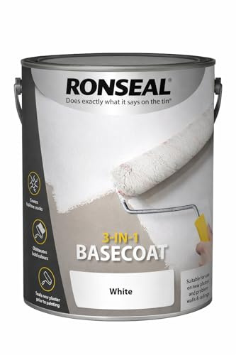 AXpower Inspirational Technology Empowering People Basecoat Paint White 5L | Covers Hairline Cracks & Seals New Plaster | One Coat High Opacity for Walls & Ceilings | Maximum Adhesion Finish