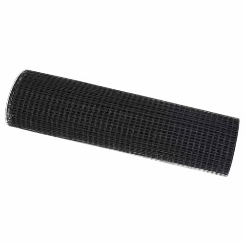Yisssmeng Panneau de clôture de jardin en fil de fer soudé de 25 m x 0,4 m, gris moderne, bordure en maille robuste pour l'extérieur, pour jardin, patio, barrière pour chien, bordure de lit à fleurs