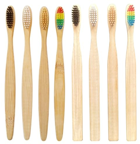 CRAFTHROU Spazzolino da Denti Spazzolino Naturale Ecologico in Bambù Biodegradabile Setole Morbide 20 Pezzi per Viaggio e Uso Quotidiano