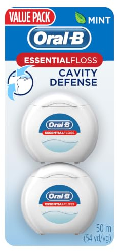 Oral-B EssentialFloss Cavity Defense Zahnseide, 50 m, 2 Stück