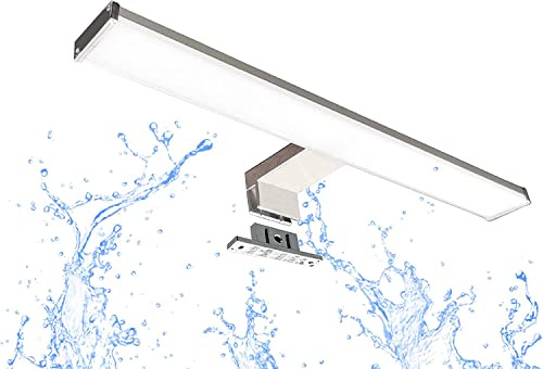 Trango LED Spiegelschrank Leuchte IP44 2247 Badleuchte I Schrank-Beleuchtung Schminkspiegel - Bilderleuchte - Aufbauleuchte 8 Watt 4000K Tageslichtweiß