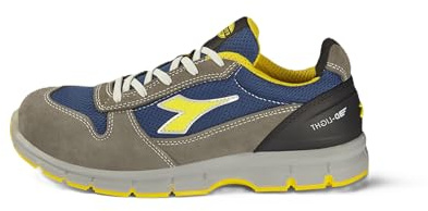 Utility Diadora, Scarpe Antinfortunistiche Unisex, RUN TEXT LOW S1PS FO SR ESD, colore CASTLE ROCK/INSIGNIA BLUE, taglia 43