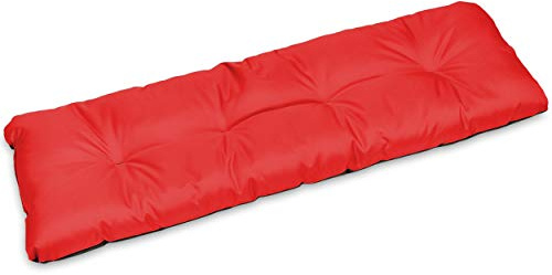 SuperKissen24. Sitzkissen Bankkissen Bankauflage für Gartenbank - 120x38 cm - Outdoor und Indoor - rot