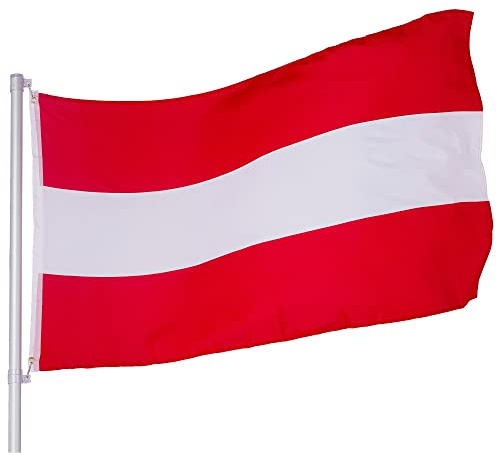 OZSENFLINT Österreich Flagge 90x150cm Polyester Nationalfahne mit Messingösen für Garten, Camping & Sportevents