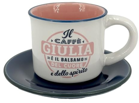 TAZZINA DA CAFFE' PERSONALIZZATA CON PIATTINO - GIULIA