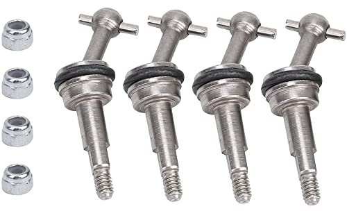 CENPEK - 4 Piezas de transmisión de Eje de Junta de transmisión Universal CVD de Metal Compatible con 1/28 K969 K979 K989 K999 P929 P939 RC 4WD Short Course Drift Car Upgrade Parts