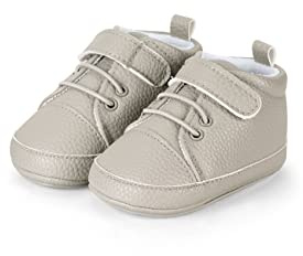 Sterntaler Baby Jungen Baby Sneaker Baby-Schuh - Baby Sneaker, Babyschuhe - Low-Top Babyschuh mit Kunststoff Sohle - hellgrau, 15/16 EU