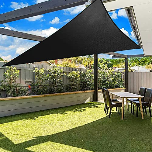 SUNNY MOOD 16 'x 16 'x 16' nero triangolo parasole vela patio esterno baldacchino Mash materiale UV blocco - dimensione personalizzata accettata