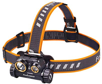 Fenix HM65R LED Stirnlampe, maximal 1.000 Lumen Strahler und 400 Lumen Flutlicht, wasserdichte Stirnlampe, wiederaufladbar über USB-C, geeignet für Trailrunning, Schneebergsteigen, Nachtradfahren | 7 Lichtmodi, 2 Unabhängige Schalter, USB-C Aufladbar, 280h Laufzeit, 97g, für Trailrunning, Schneebergsteigen, Nachtlauf