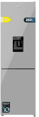 Cecotec Kühlschrank mit 2 Türen Bolero CoolMarket 2D 348 NF Weiß E. Inverter-Motor NoFrost, Zweitüriger Kühlschrank Weiß 170x59,5cm, 348L, No Frost, Energieklasse E, Innenanzeige, Wechselbare Tür