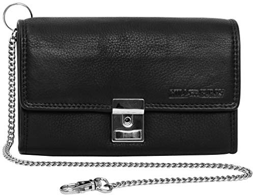 Hill Burry Portefeuille pour serveur,Unisexe,Cuir véritable,Fabrication robuste et excellente maniabilité,Portefeuille professionnel pour serveur,De nombreux compartiments,Chunkyrayan, Noir