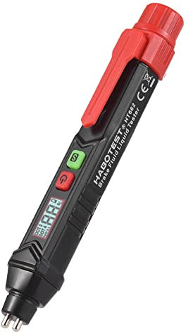 Bremsflüssigkeitstester, HT662 Bremsflüssigkeits-Flüssigkeitstester, LCD-Digital-Bremsöl-Erkennungsstift, Automobil-Motorrad-Bremsflüssigkeitsgehalts-Detektor mit akustischem Lichtalarm, 3-farbiger