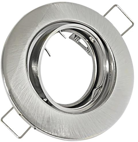 Rolux Decken Einbaustrahler IP20 Alina 12V Edelstahl geb. inkl. MR16 Fassung 3 Stück Deckenleuchte Schwenkbar