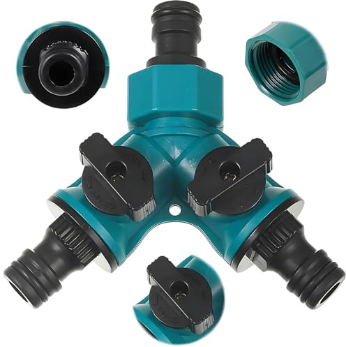 uinnossvc 2 Wege Schlauch Rohr Verteiler Garden Y Verteiler 2 Wege Verteile | Wasser Schlauchverbinder Gartenschlauch-Wasserverteiler Gartenschlauch Verteilers Wasserleitungsanschlüssen für Y-Förmig