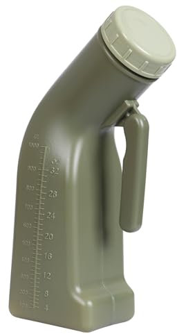 Male Urinals Leakproof Portable Urinal Toilet Travel Urine Bottle with Screw Top Lid Plastic Pee Pot Bed Pan for Car Camping Outdoor 1L