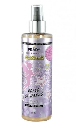 Prady - Polvo de Hadas Bruma de Cuerpo y Cabello - Unisex - 250ml - Brillo y Fragancia Envolvente
