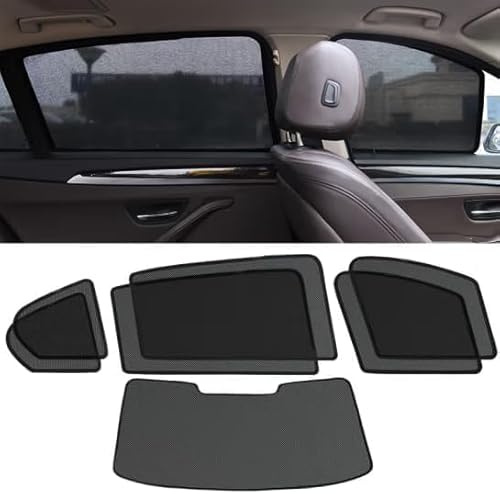 zjxwzm Auto Seitenscheibe Sonnenschutz für Audi Q3 8U 2013 2014 2015 2016 2017 2018, Vorne Hinten Seitenscheibe Atmungsaktives PrivatsphäRe Schutz Sonnenblende, F 6-Side +Rear