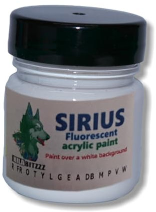 ZUPERPAINT Sirius - Vernice acrilica fluorescente di alta qualità, 14 colori (bianco, 60 ml)