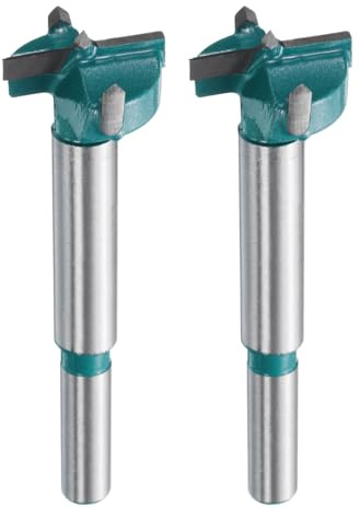 sourcing map 2pcs Forstner Drill Bit 7/8 (22mm) Tungsten Carbide Wood Drill Bit Hole Opener Cutter for Hinge Drilling Woodworking, Green